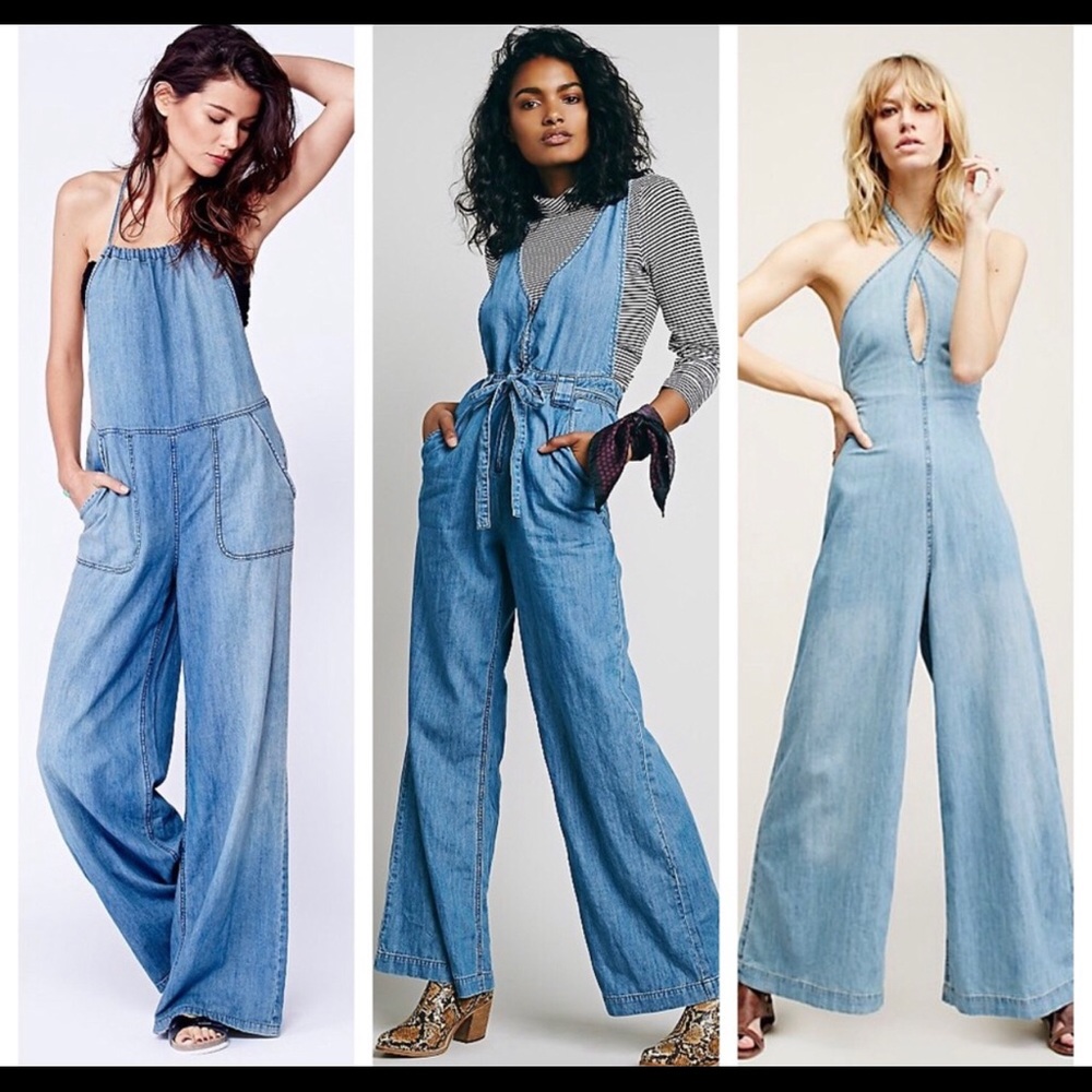 Free People Chambray Jumpsuit ISO 10/12